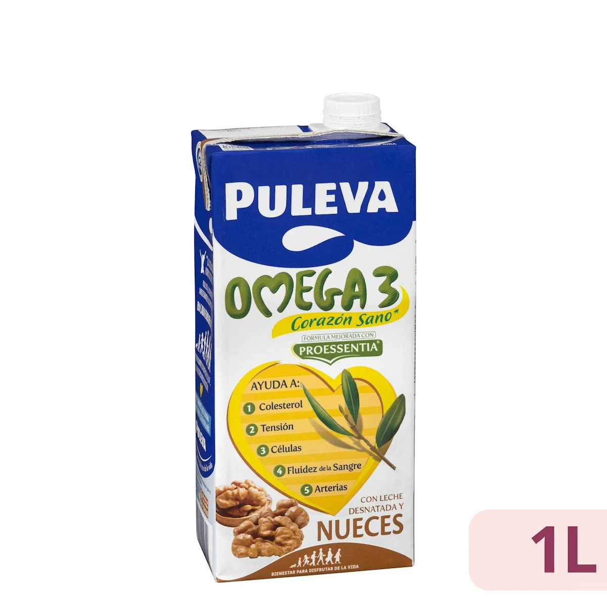 Omega-3 nuts skim milk drink Puleva