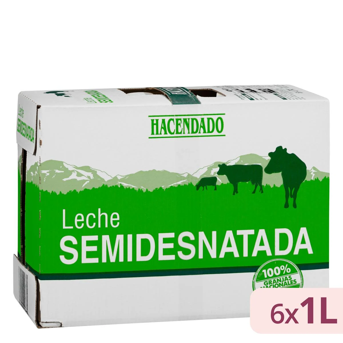 Semi-skimmed milk Hacendado
