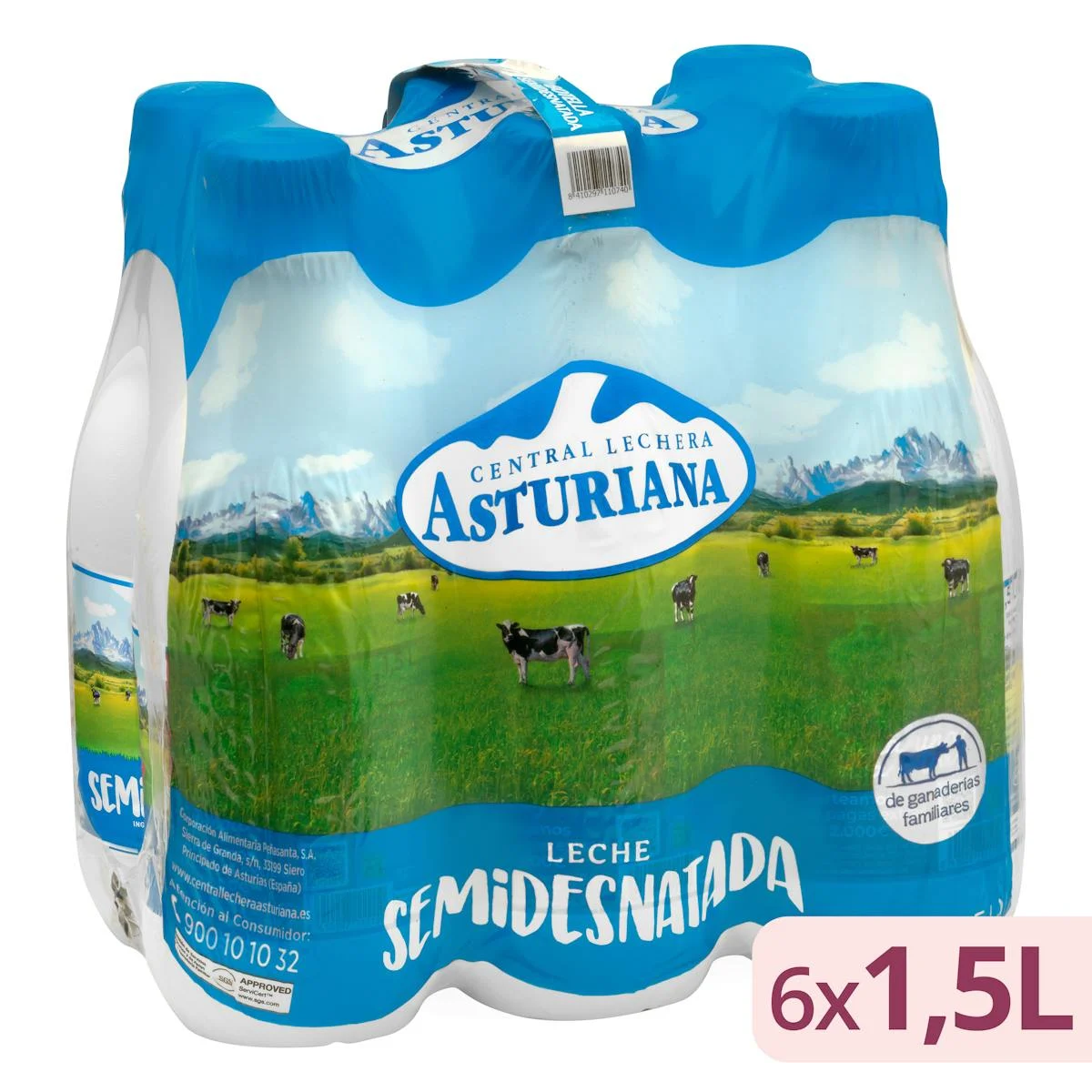 Leche semidesnatada Asturiana