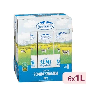 Полуобезжиренное молоко Asturiana