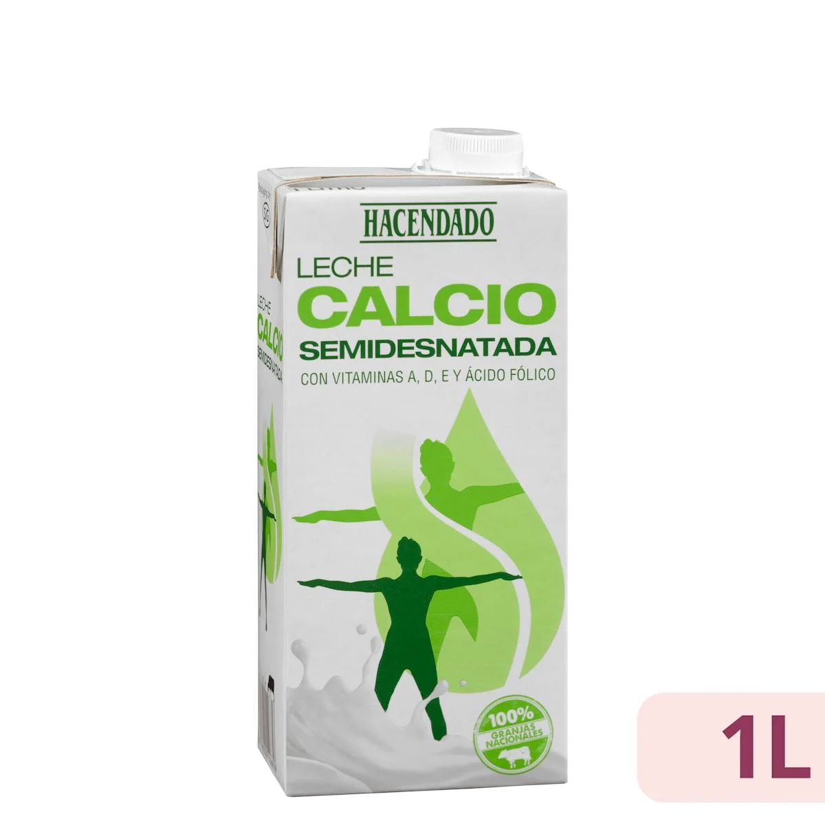 Leche semidesnatada calcio Hacendado