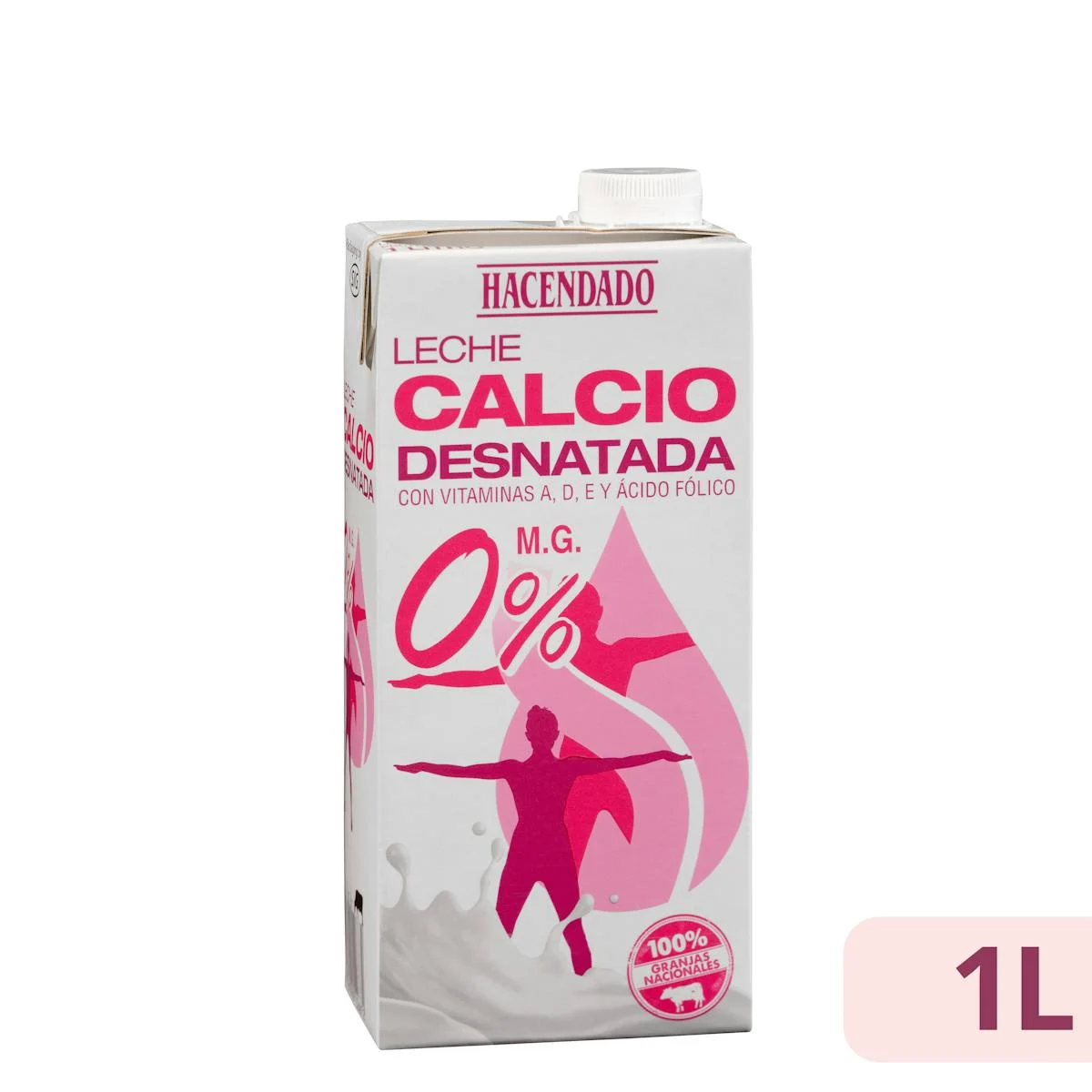 Fettarme Milch mit Calcium Hacendado