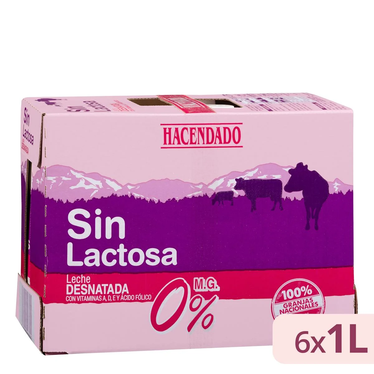 Lait écrémé sans lactose Hacendado