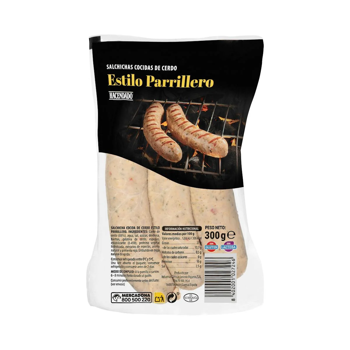 Grill-style cooked sausages Hacendado