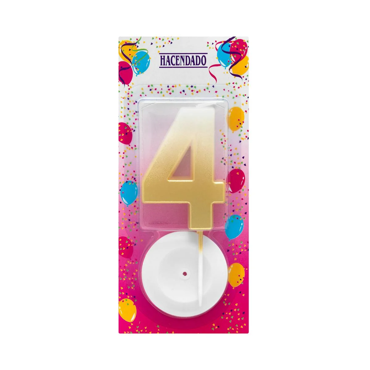 Birthday candle 4 Hacendado