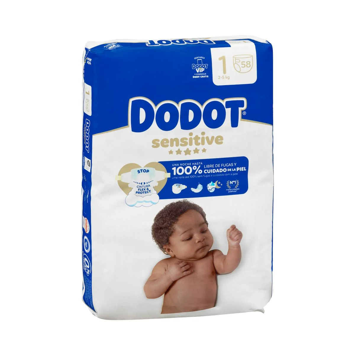Couches bébé Dodot Sensitive, taille 1, 2-5 kg