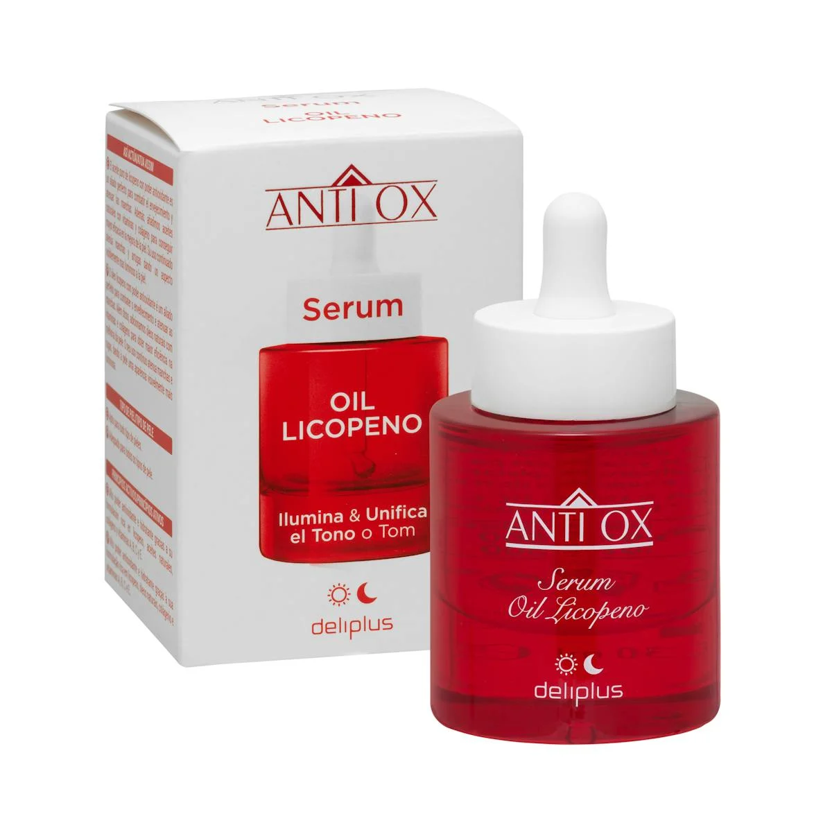 Gesichtsölserum mit Lycopin Anti Ox, bringt die Haut zum Strahlen und gleicht den Teint aus