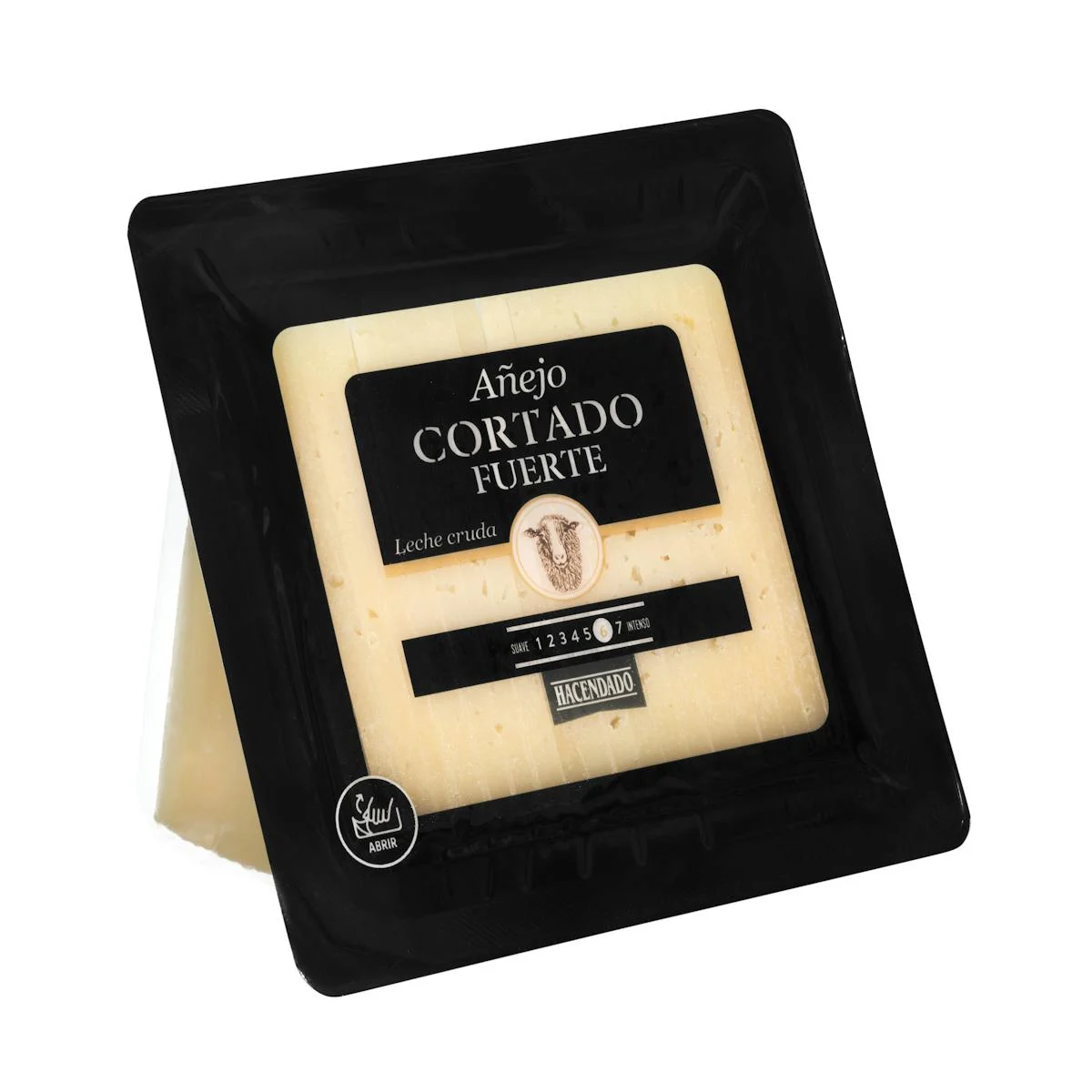 Strong aged goat cheese in wedge slices Hacendado