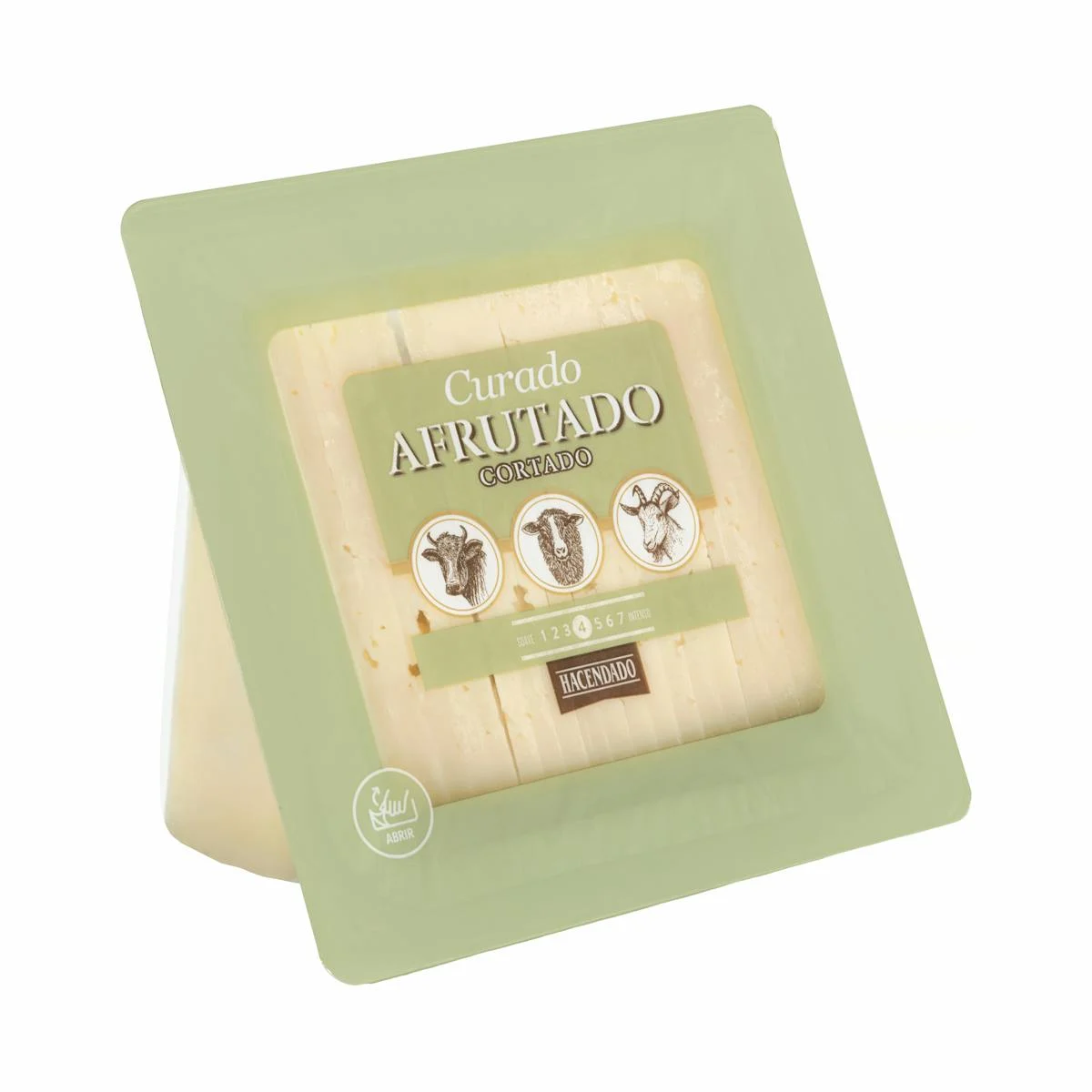 Cured blended cheese fruity in wedge slices Hacendado