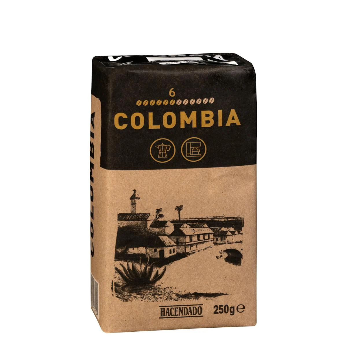 Gemahlener Kaffee Colombia Hacendado