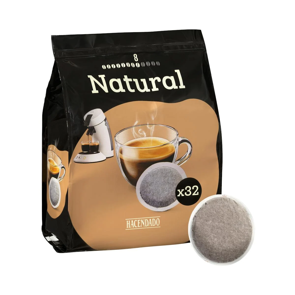 Natural single-dose coffee Hacendado