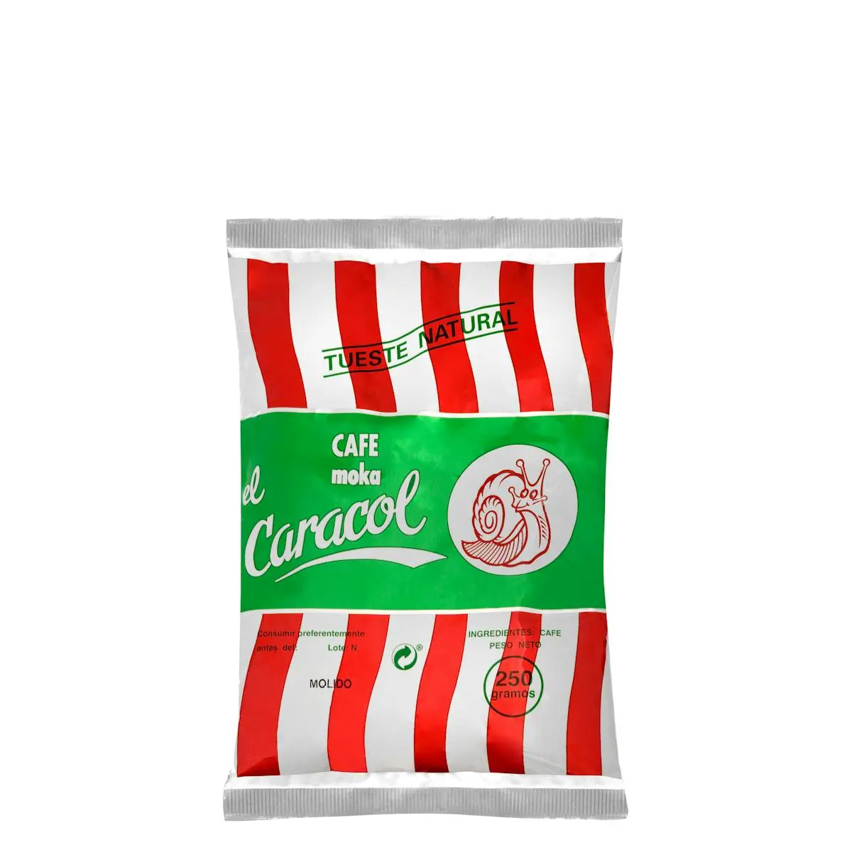 Natural ground moka coffee El caracol