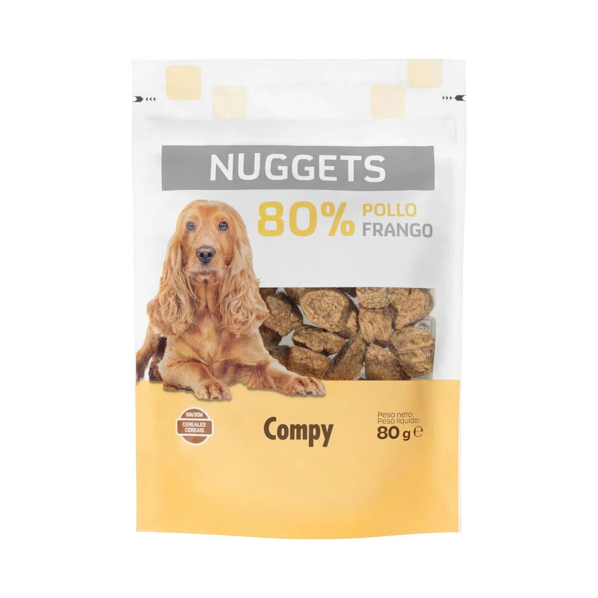 Snack nuggets 80% pollo perro adulto Compy
