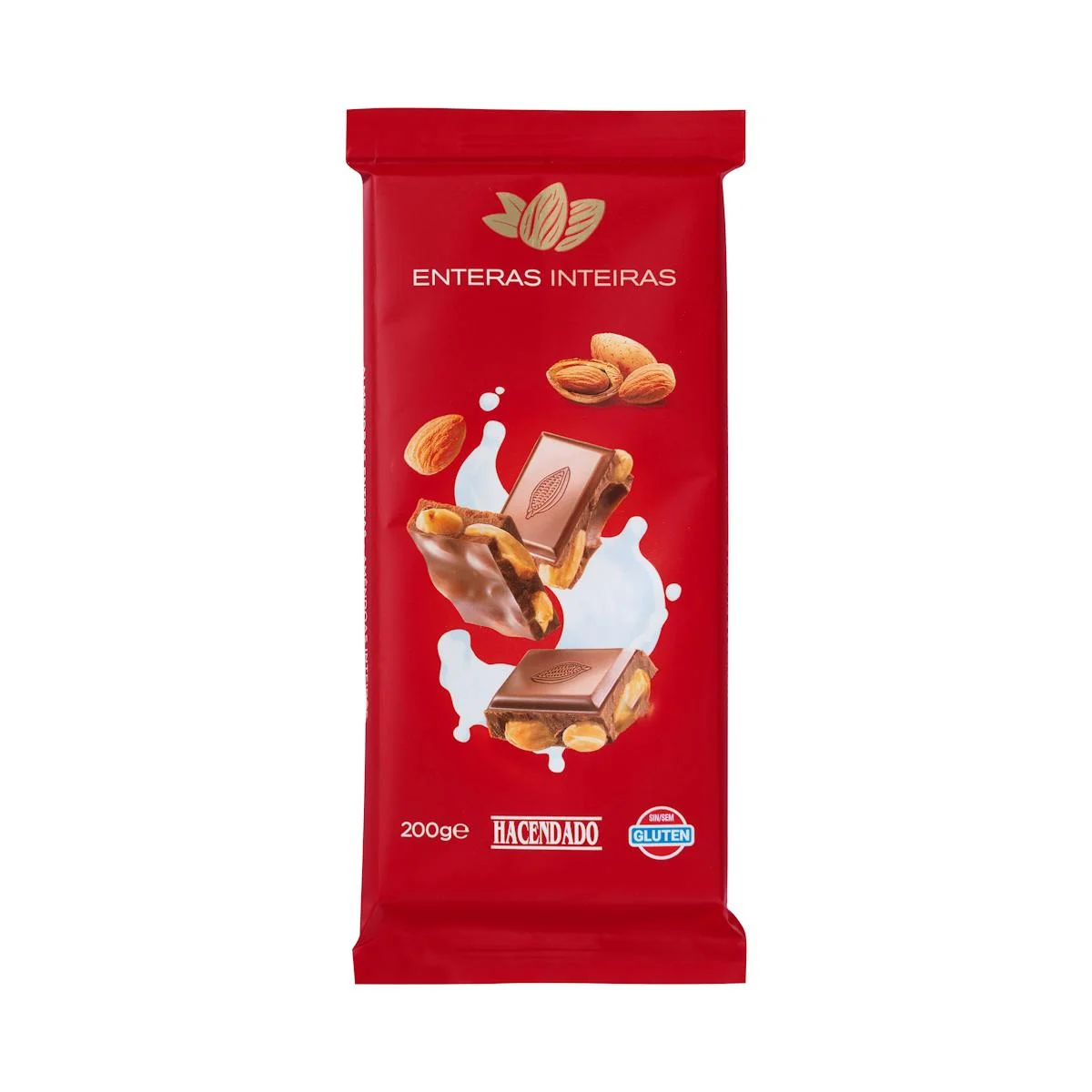 Extra fine milk chocolate with whole almonds Hacendado