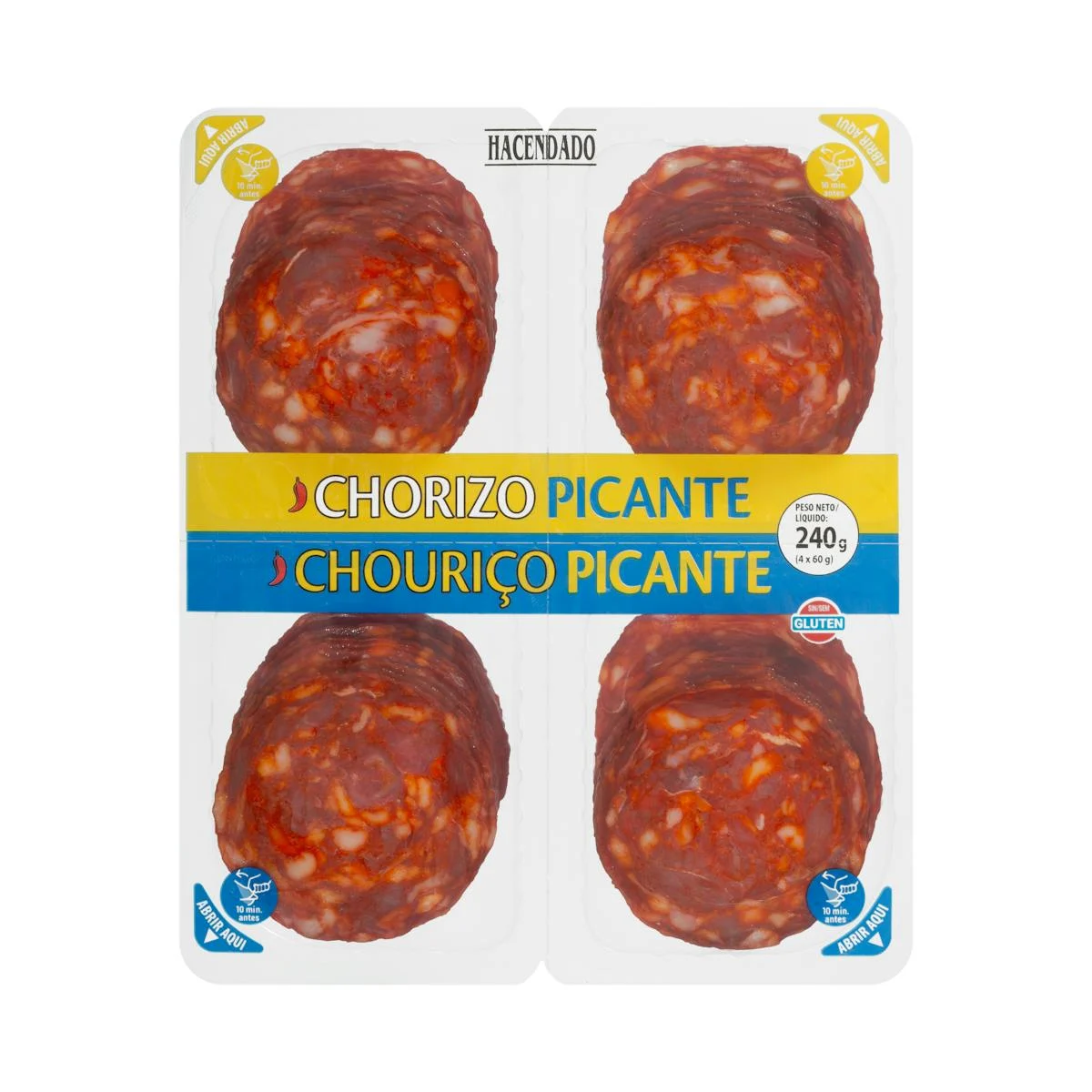 Spicy extra chorizo slices Hacendado
