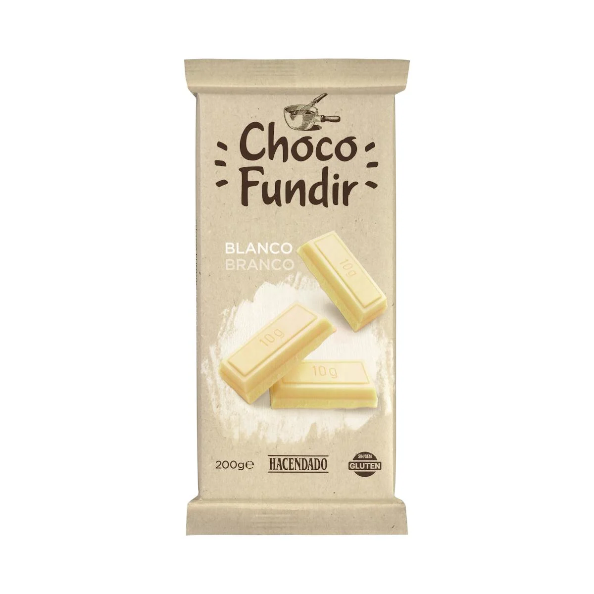 White chocolate for melting Hacendado