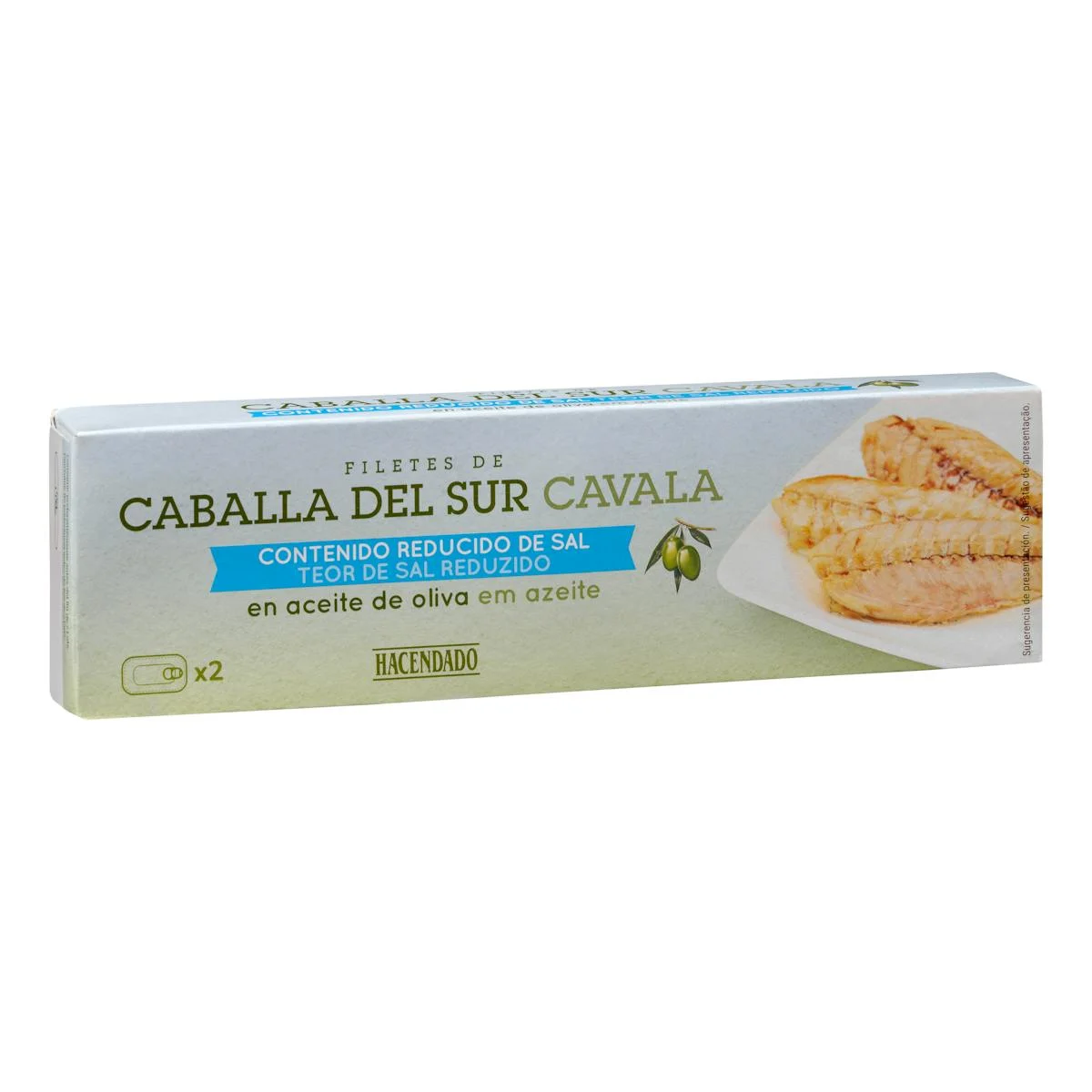Southern mackerel fillets reduced salt content Hacendado