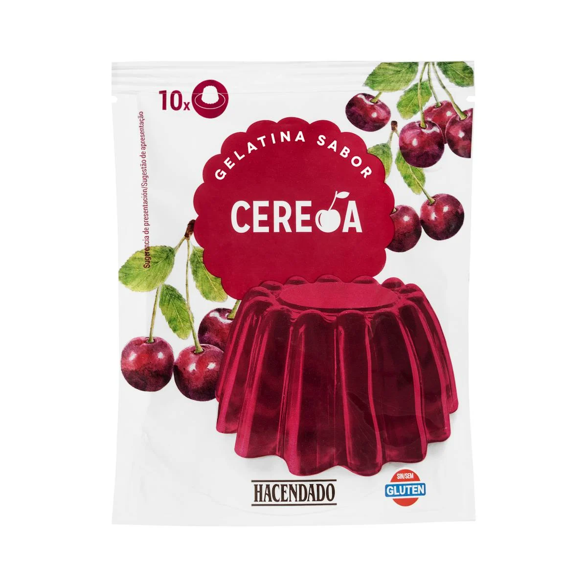Cherry gelatin powder mix Hacendado