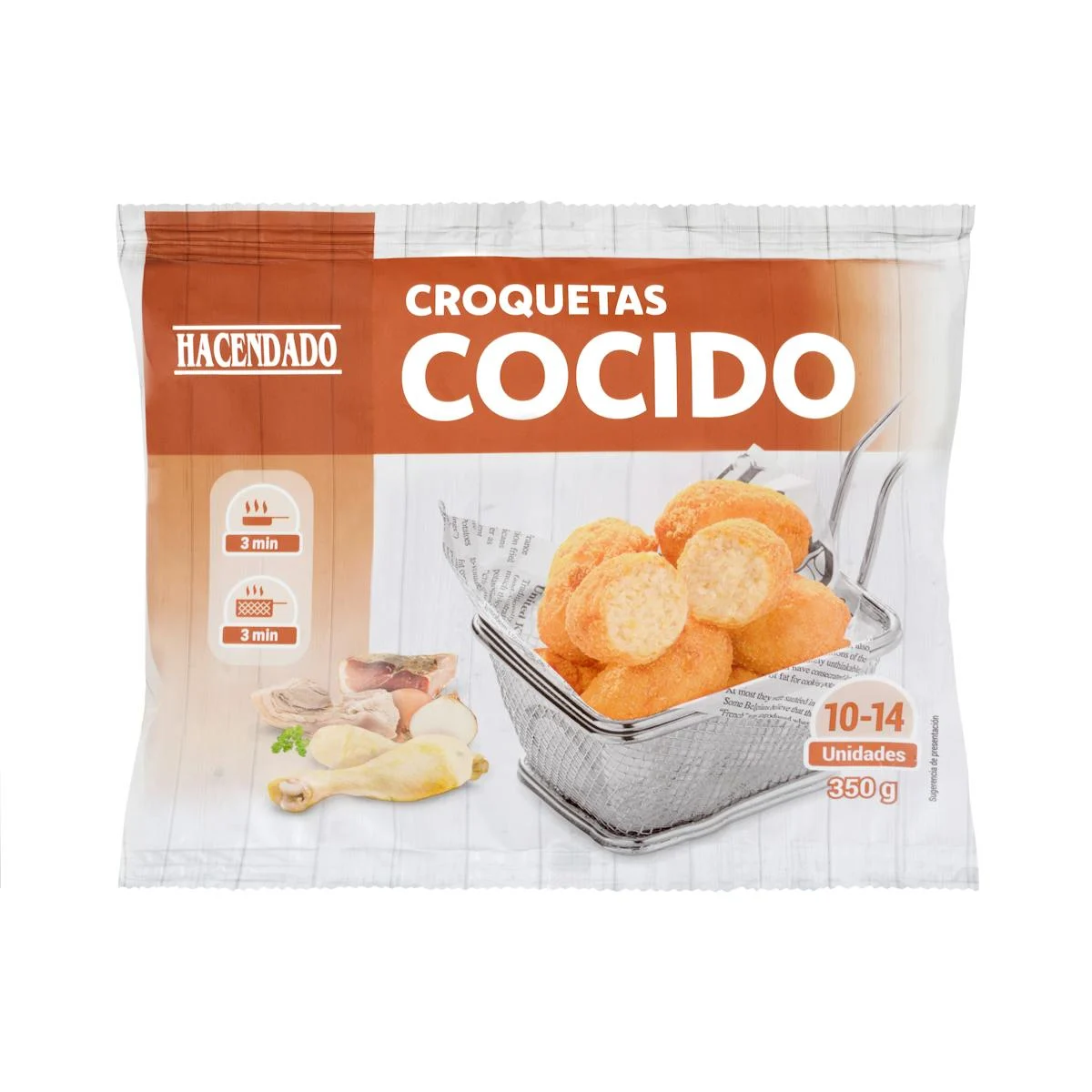 Croquettes de cocido surgelées Hacendado