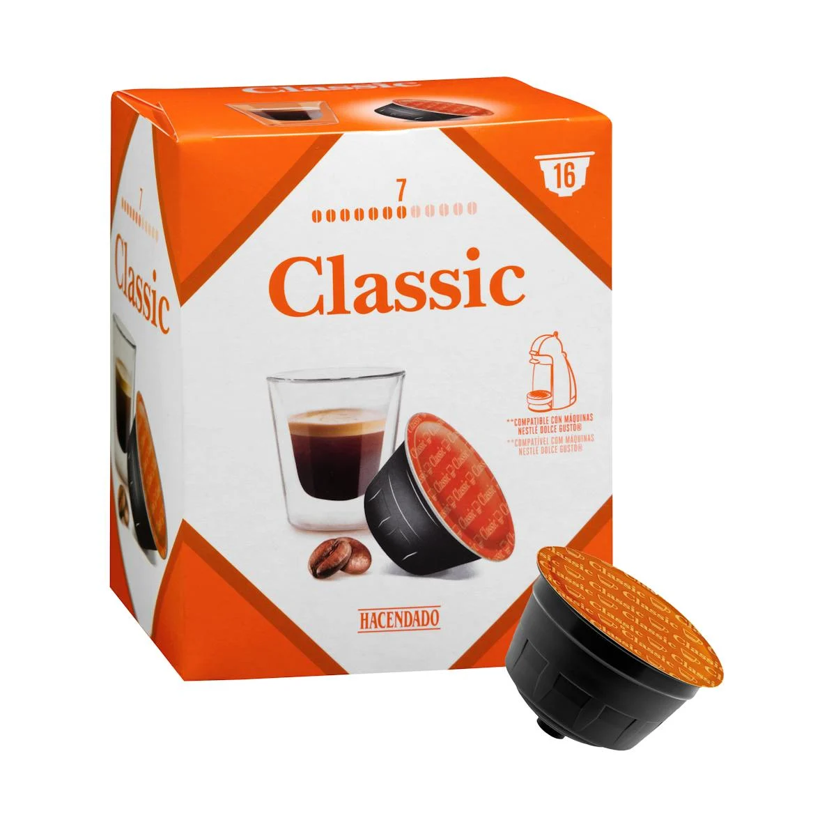 Cafè en càpsula clàssic Hacendado