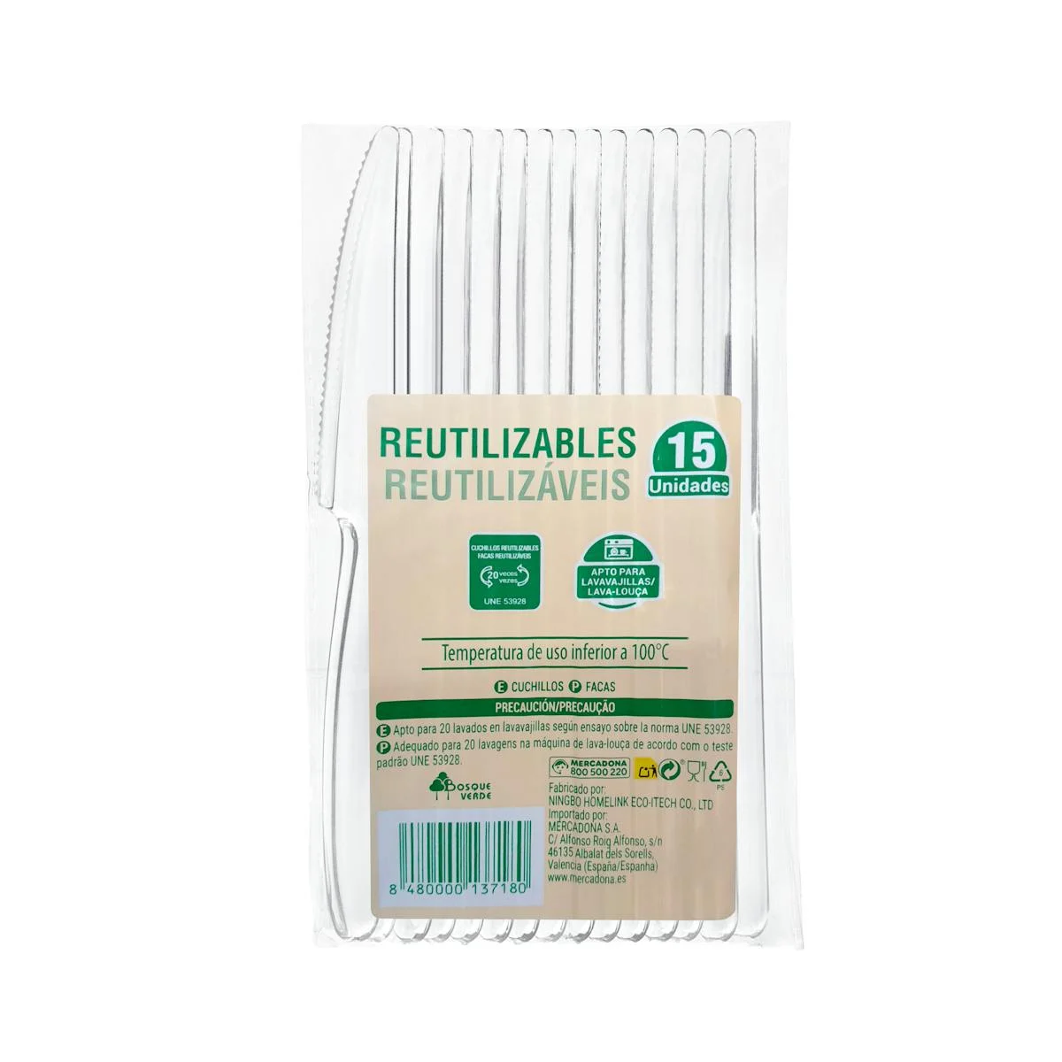 Reusable plastic knives Bosque Verde