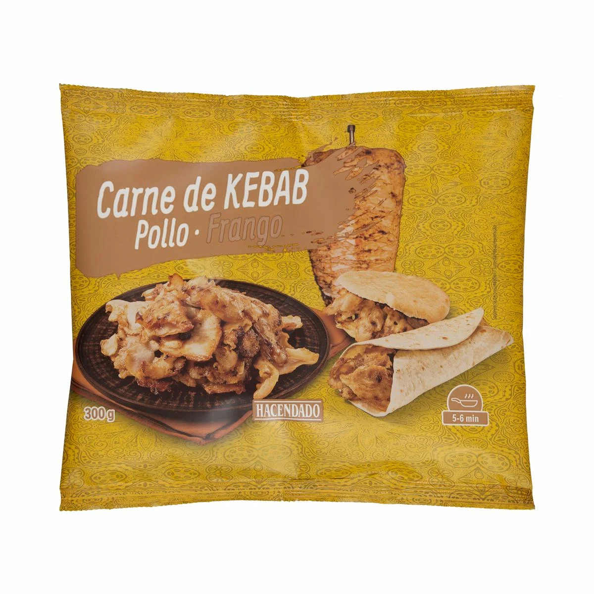 Farciment per a kebab amb carn de pollastre rostit Hacendado ultracongelat