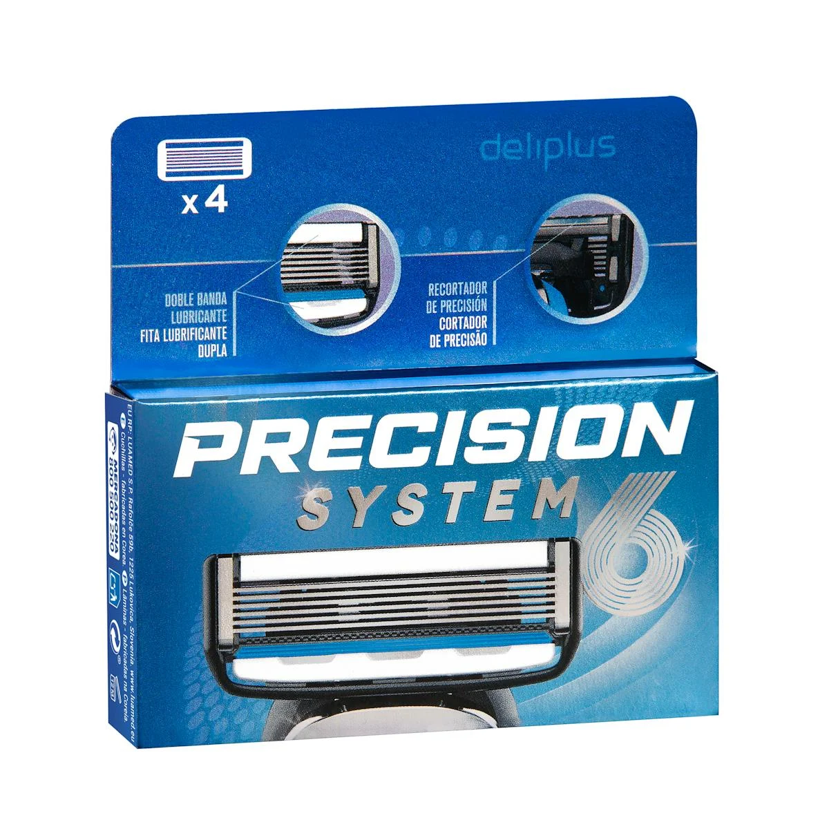 Precision System 6 blades razor refills Deliplus