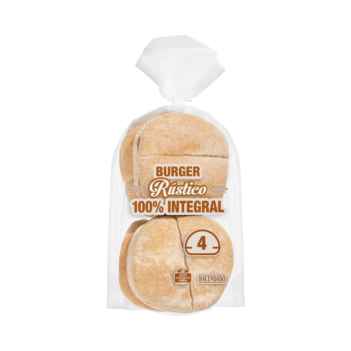 100% Wholemeal burger bun Hacendado