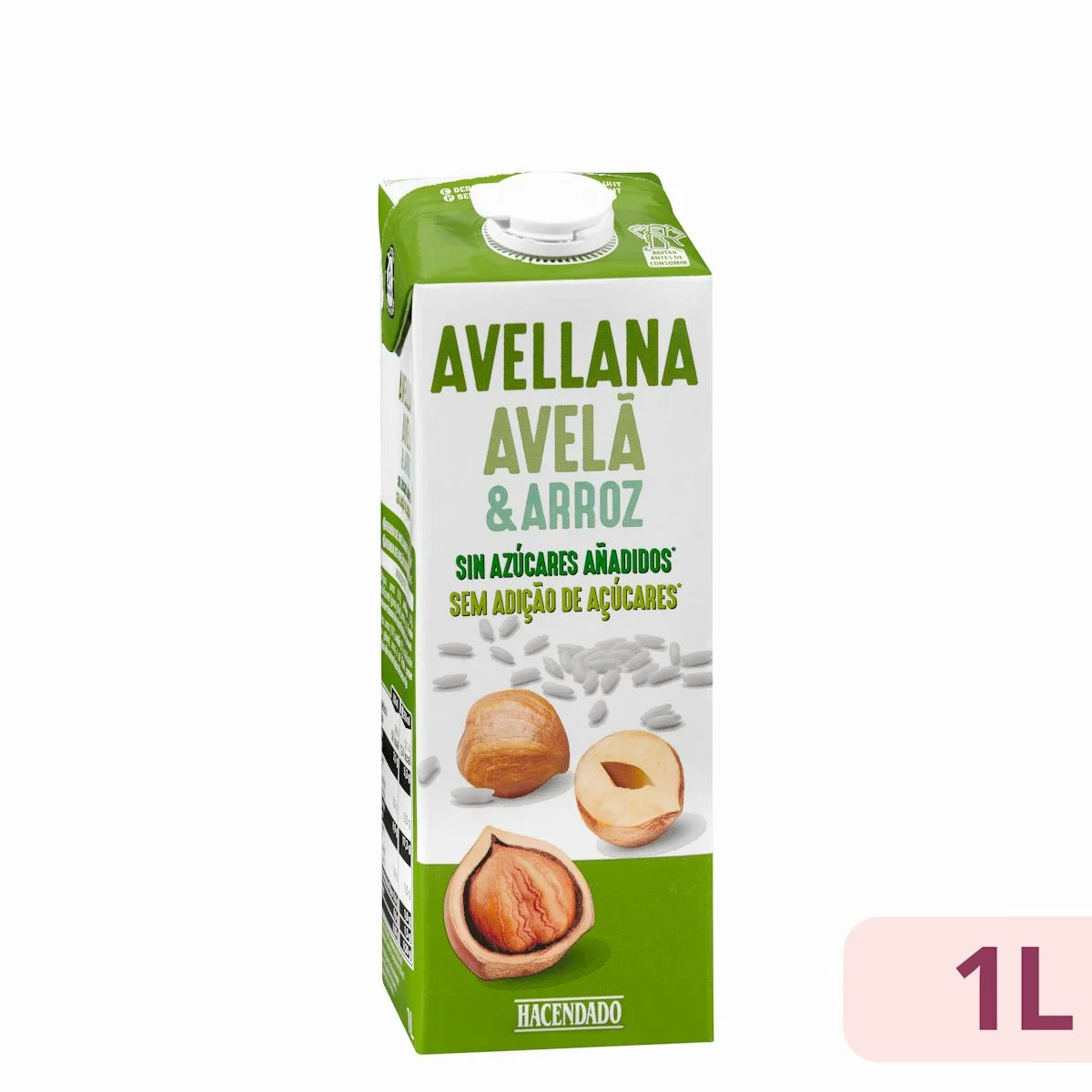Hazelnut and rice drink no added sugar Hacendado