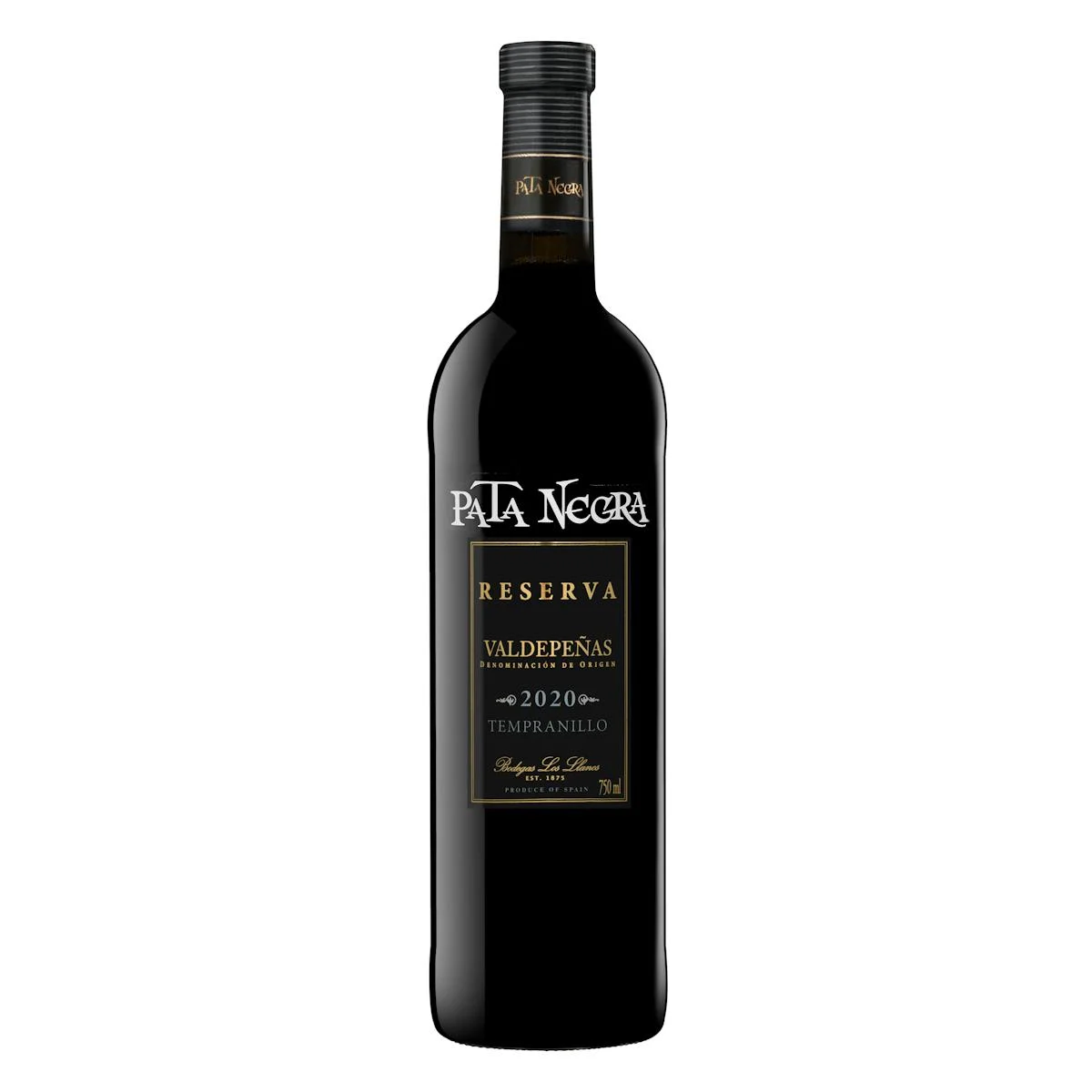 Vin rouge tempranillo reserva Pata Negra DO Valdepeñas