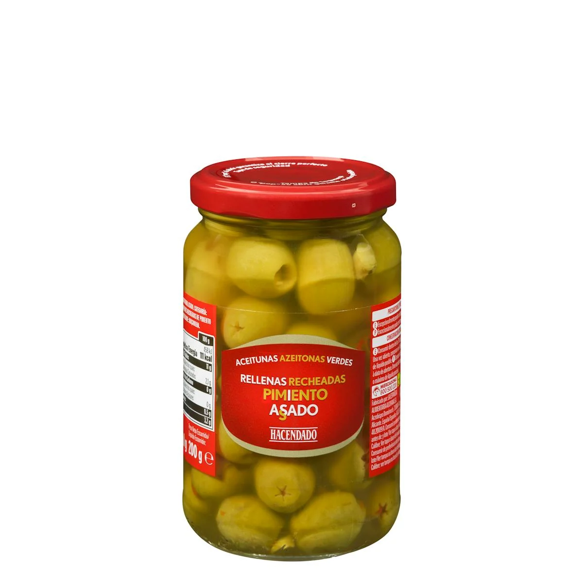 Green olives stuffed with roasted peppers Hacendado
