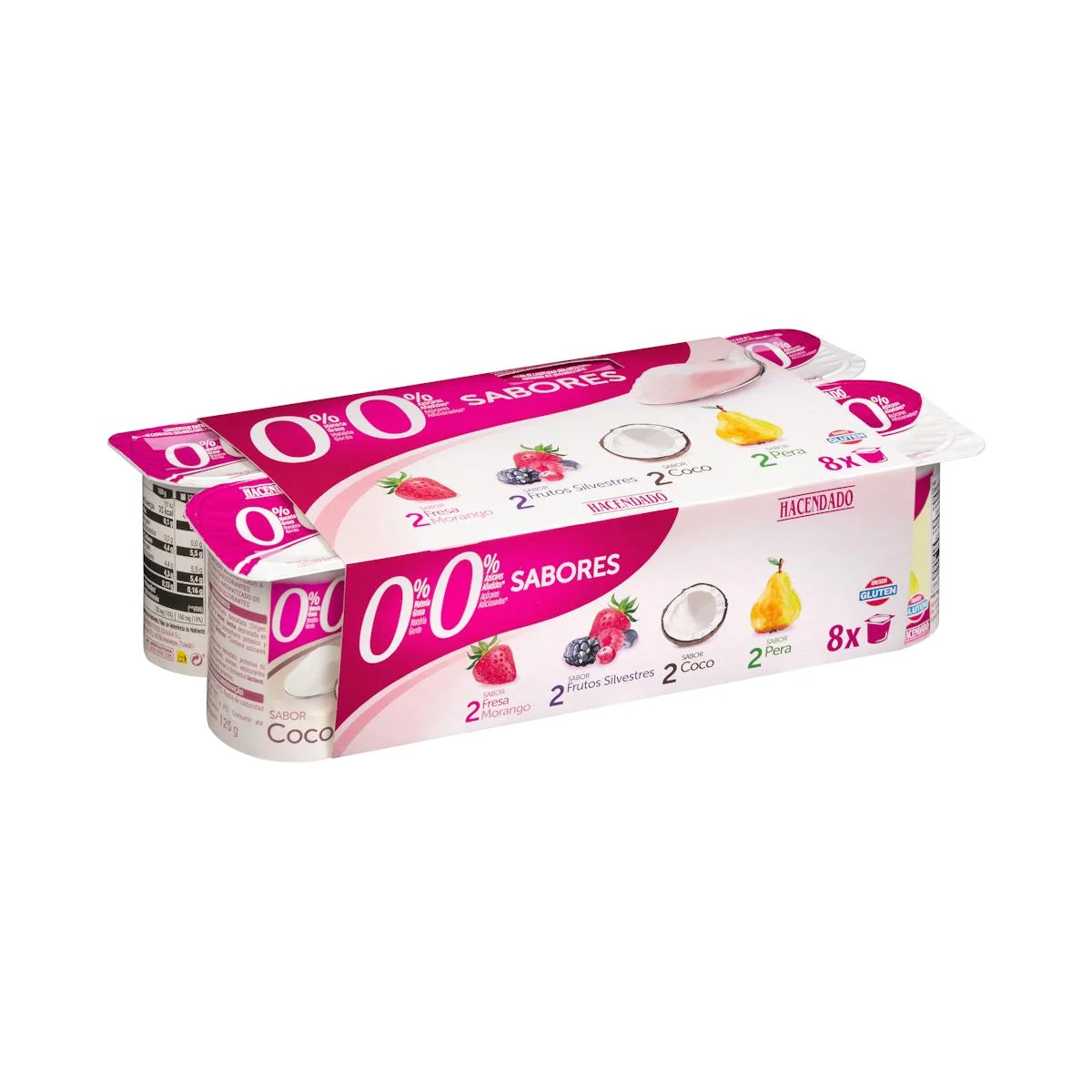Iogurt gustos Hacendado 0% MG 0% sucres afegits