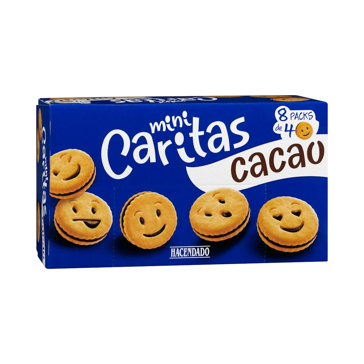 Mini-Kekse mit Gesichtern und Kakaocreme Hacendado