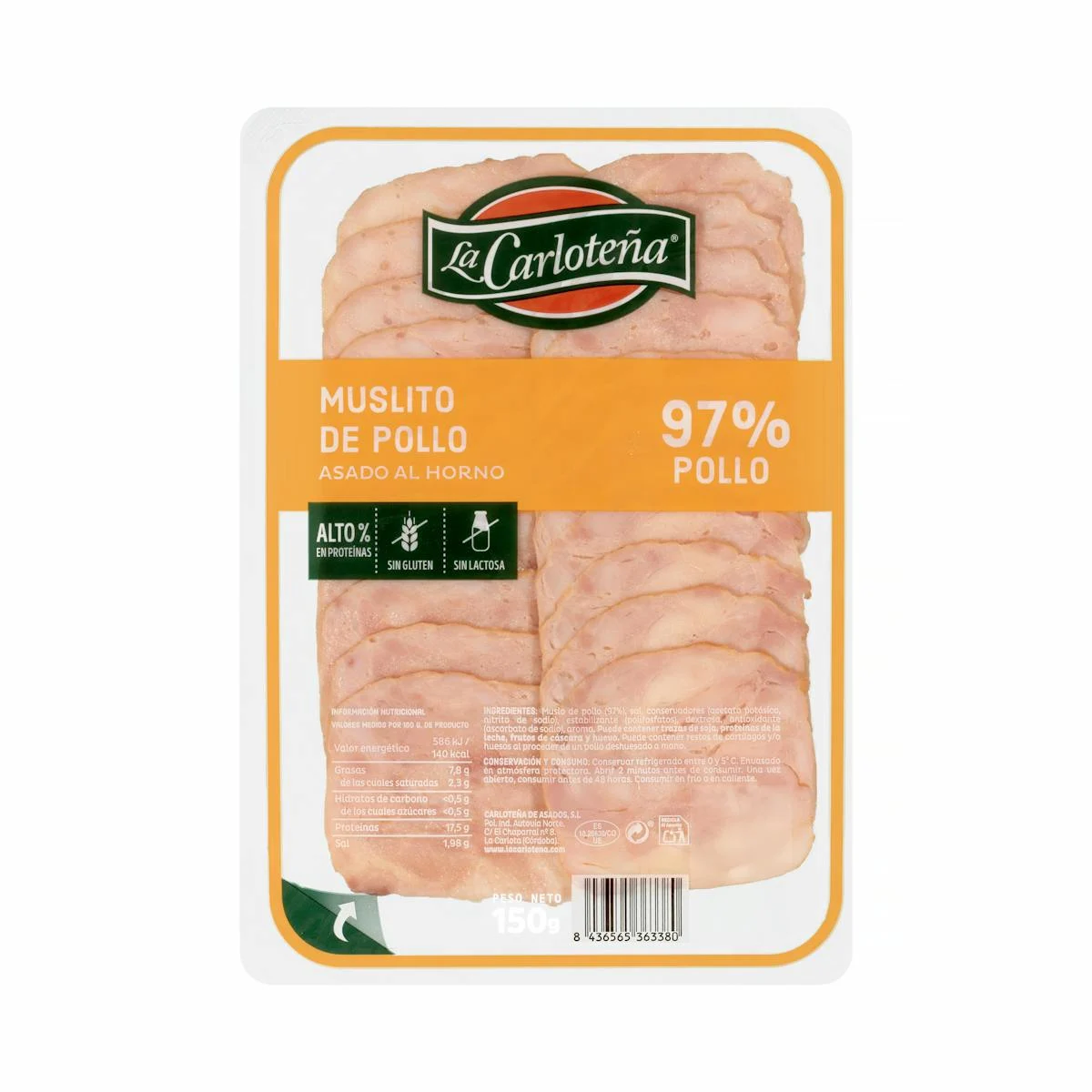 Ofengebratene Hähnchenkeule 97%, in Scheiben La Carloteña