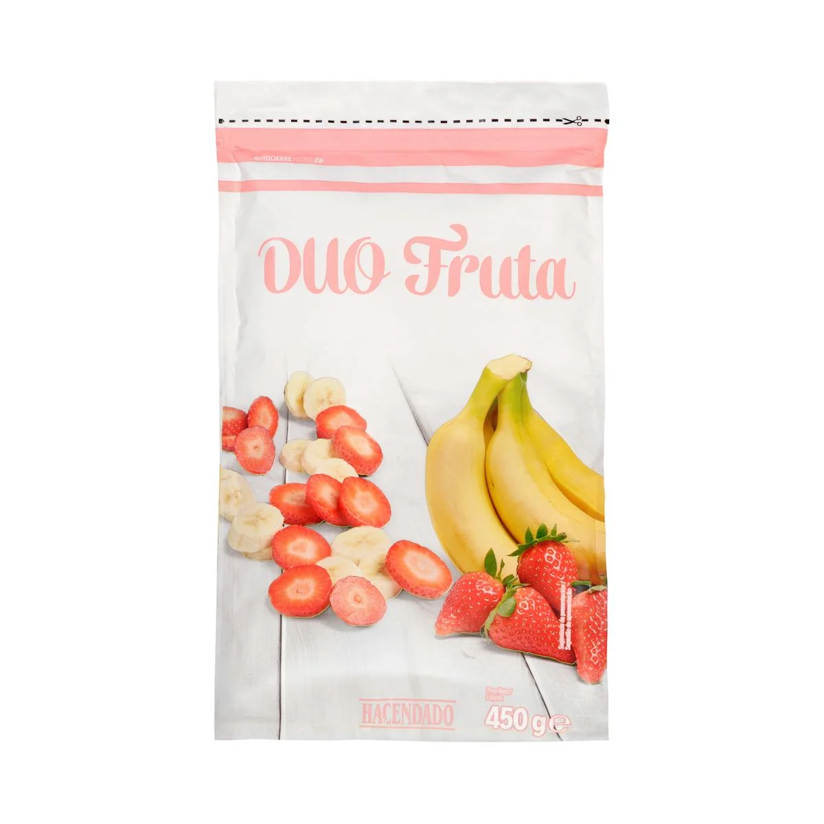 Fruchtduo Erdbeere und Banane Hacendado, tiefgefroren