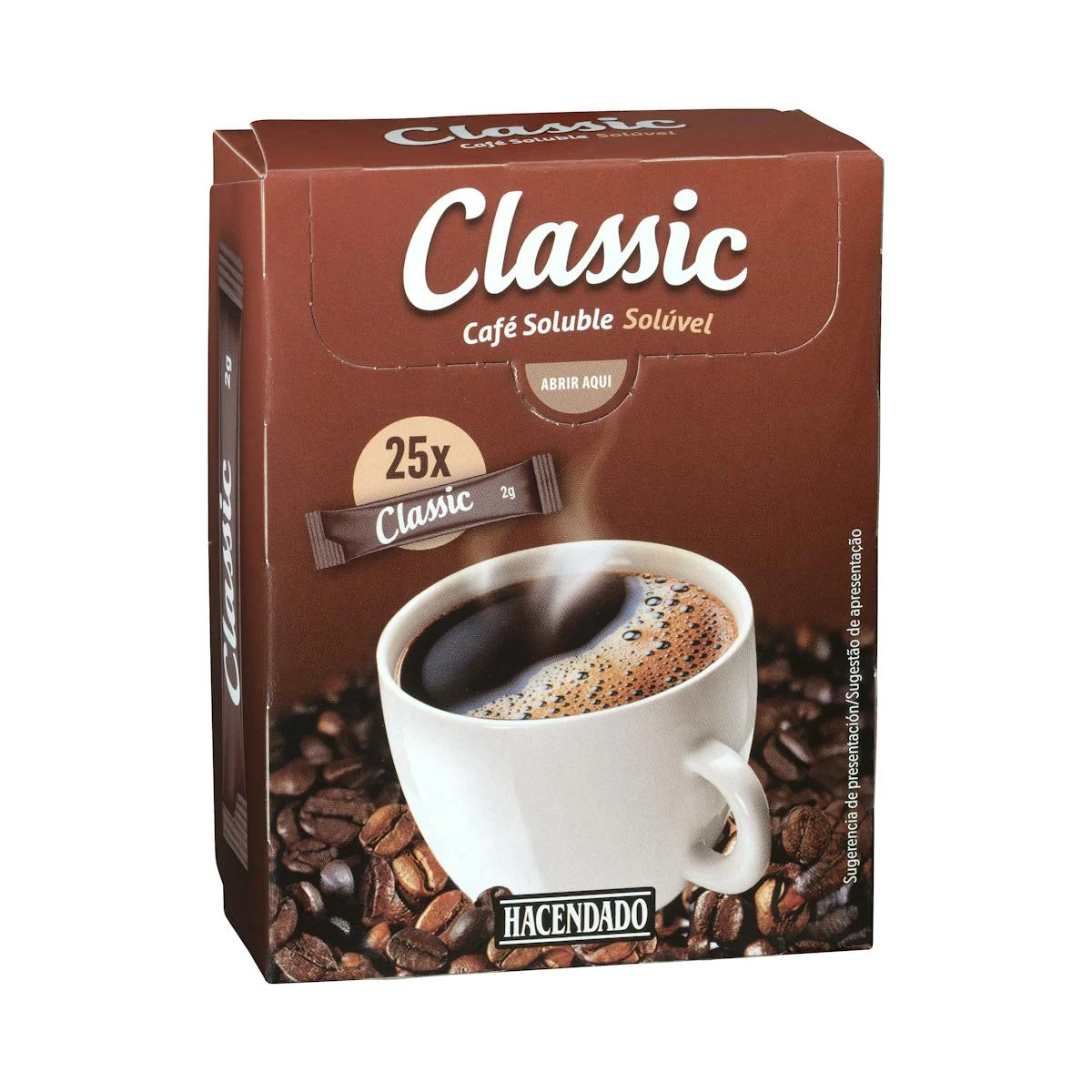 Classic soluble coffee sachets Hacendado