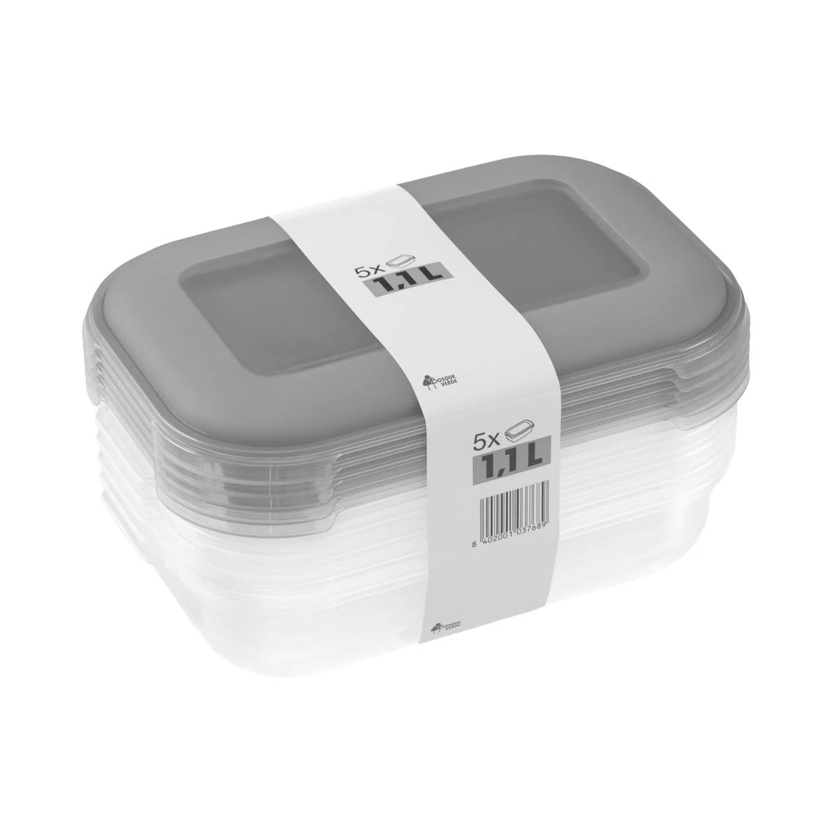 Rectangular plastic container 1.1L Bosque Verde