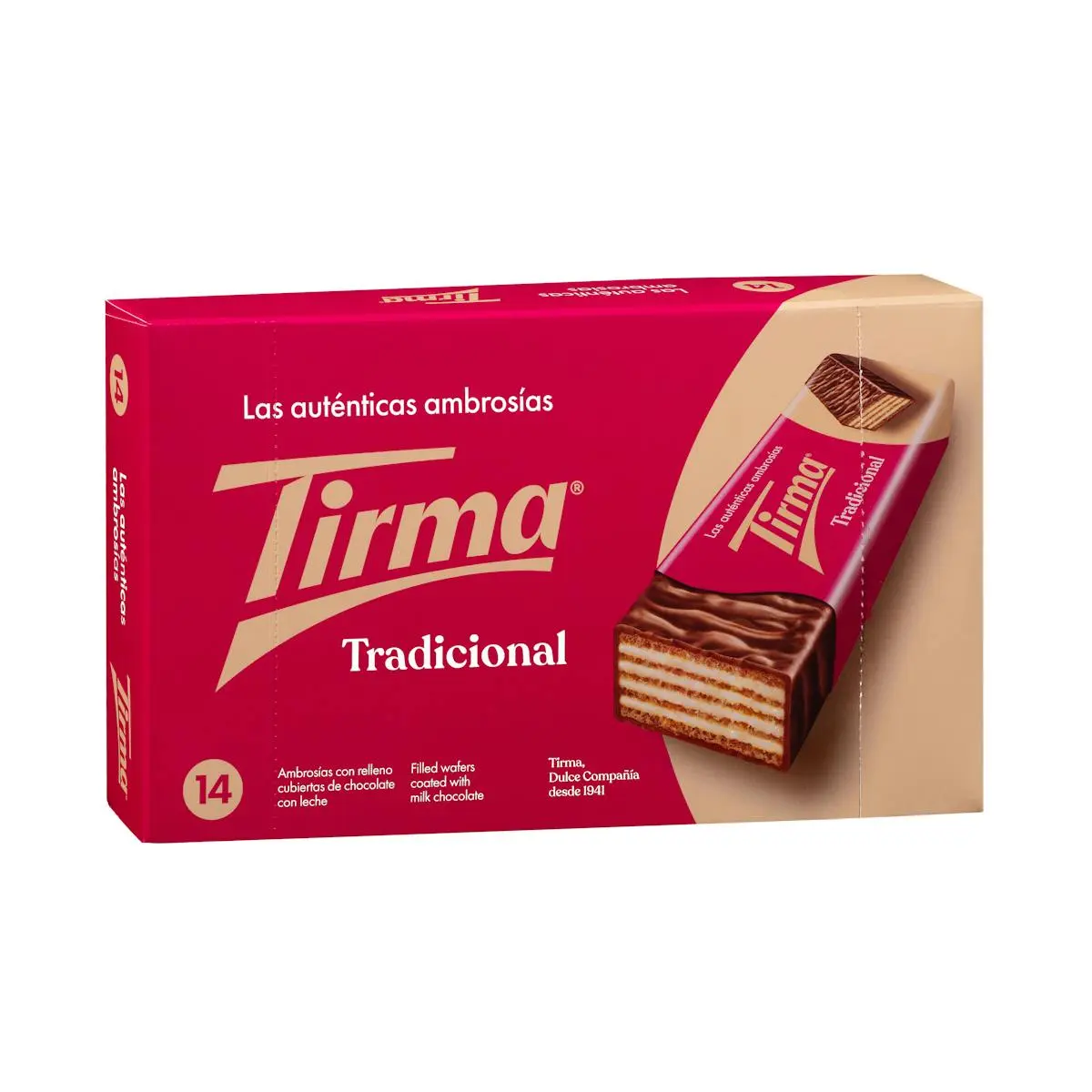 Ambrosías Tirma fourrées et enrobées de chocolat au lait