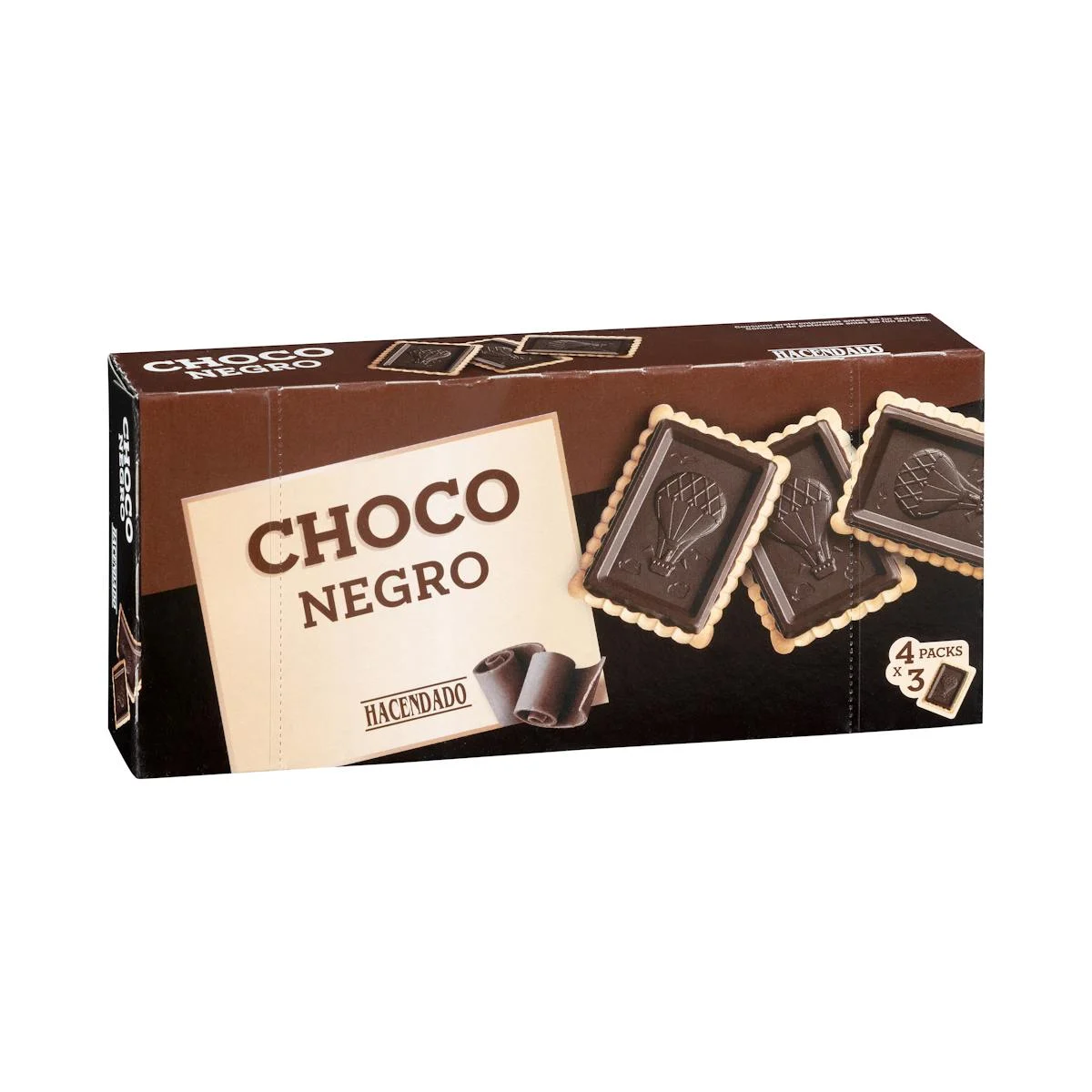 Dark chocolate biscuits with chocolate bar Hacendado