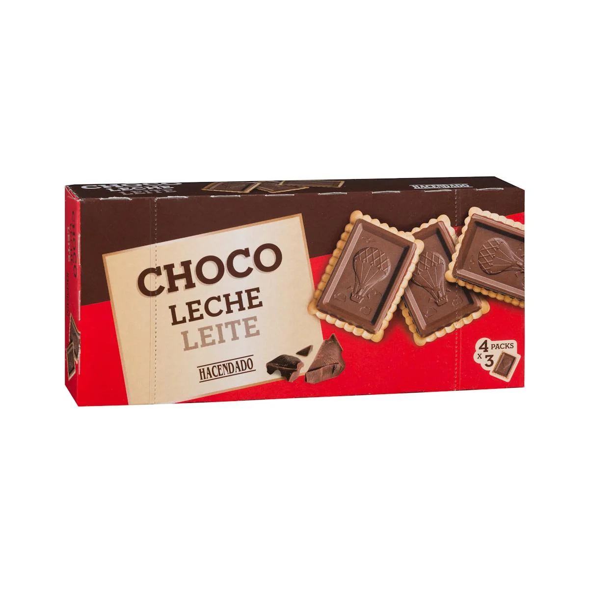 Choco-milk biscuits with chocolate bar Hacendado