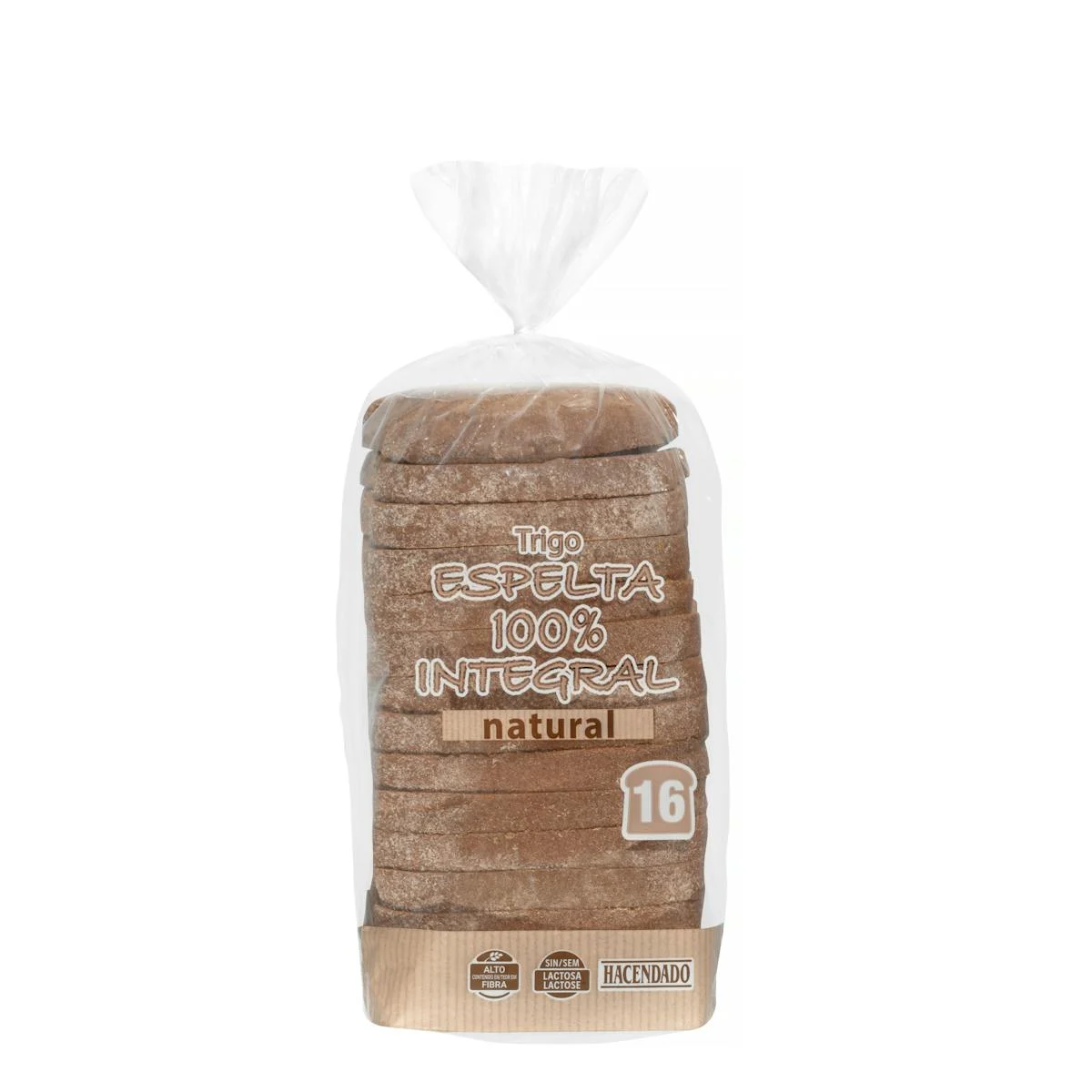 100% natural wholemeal spelt sliced bread Hacendado