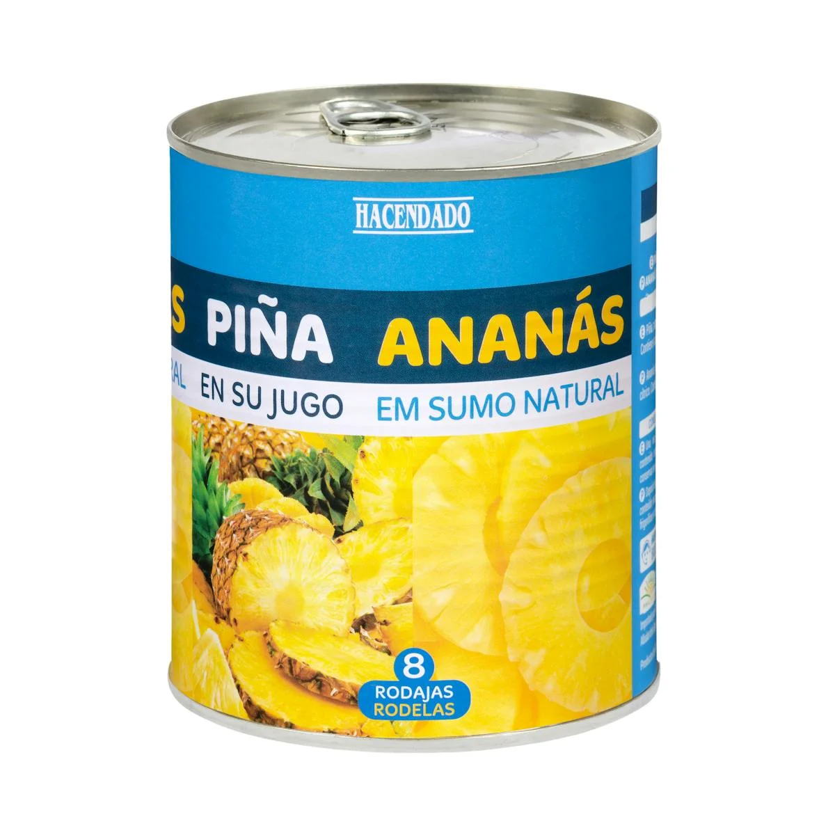 Ananas in eigenem Saft Hacendado, Scheiben