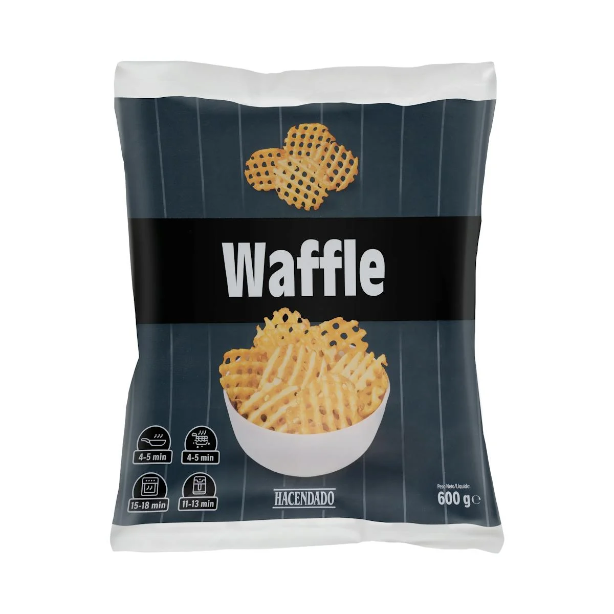 Pommes de terre gaufrées préfrites avec peau Hacendado surgelées