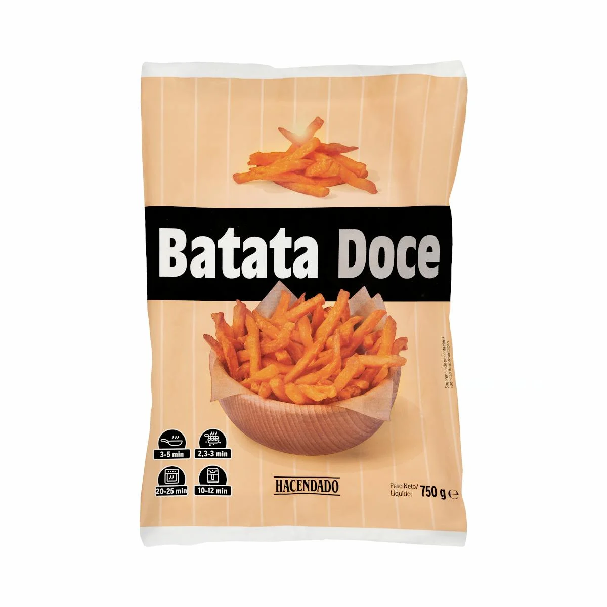 Bastons de moniato Hacendado ultracongelat