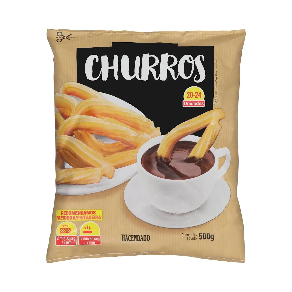 Deep-frozen churros Hacendado