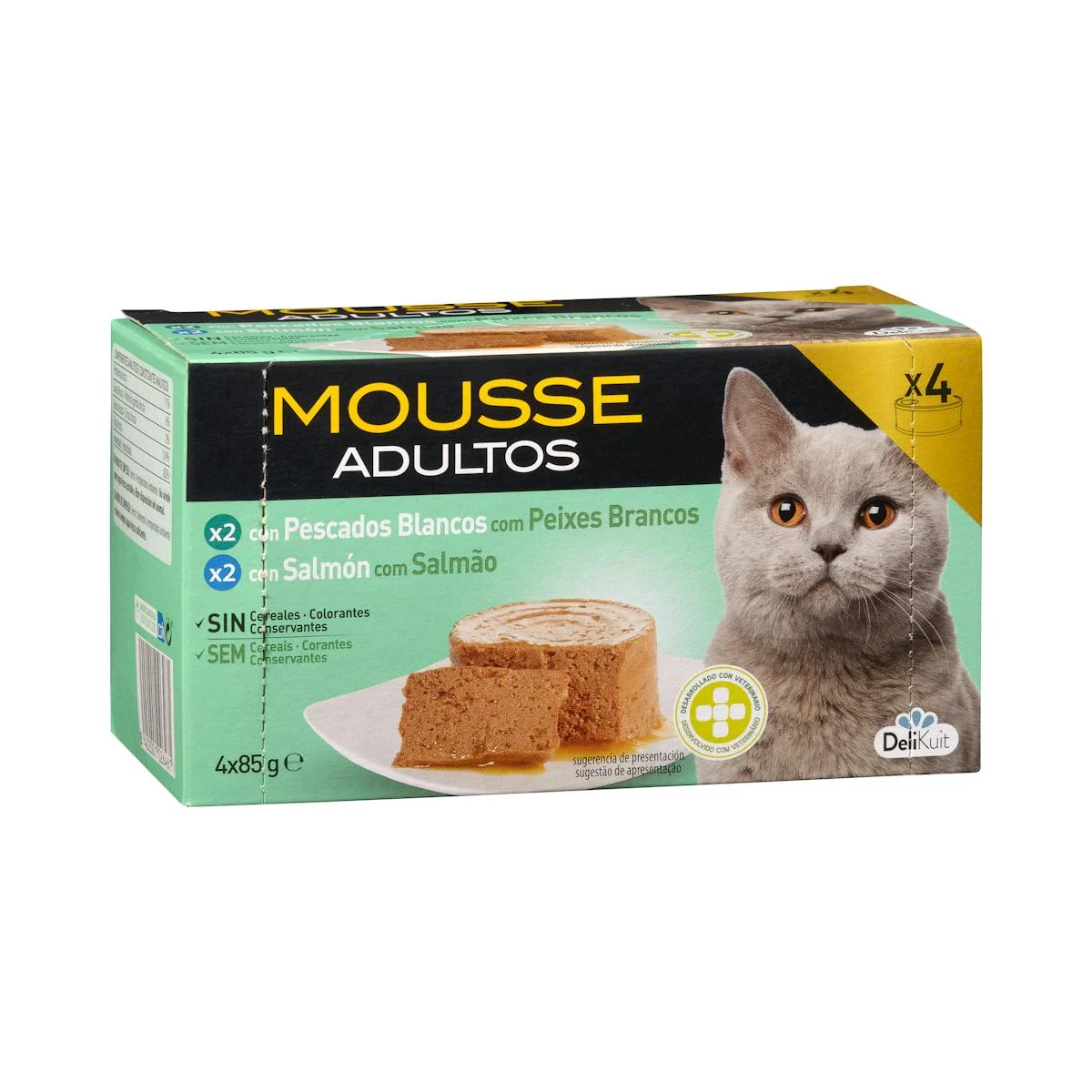 Mousse de poisson pour chat adulte Delikuit
