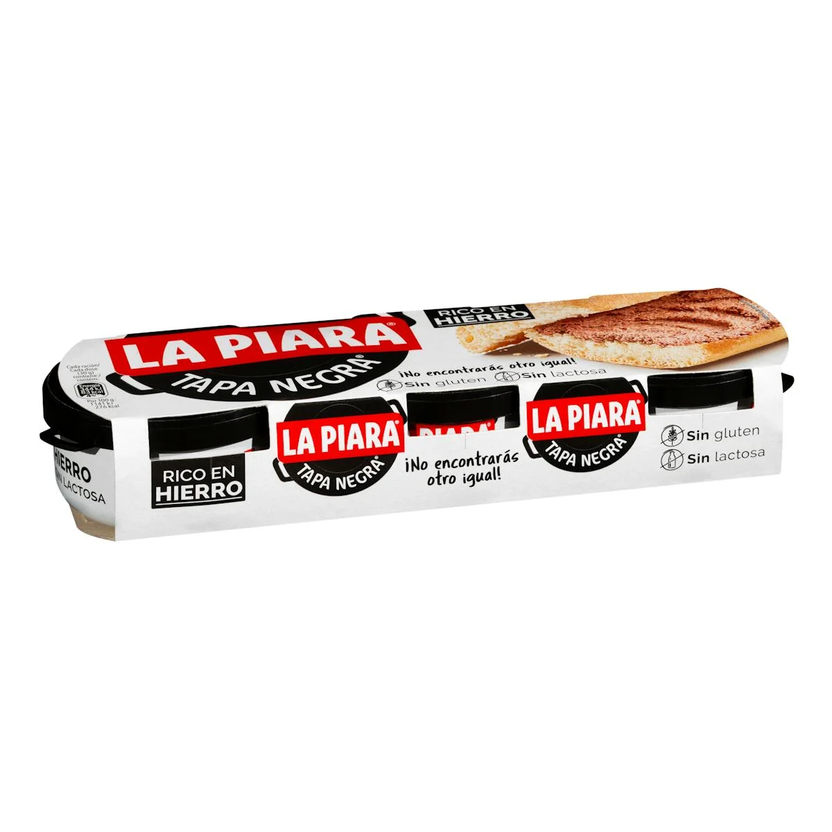 Pâté de porc La Piara à couvercle noir