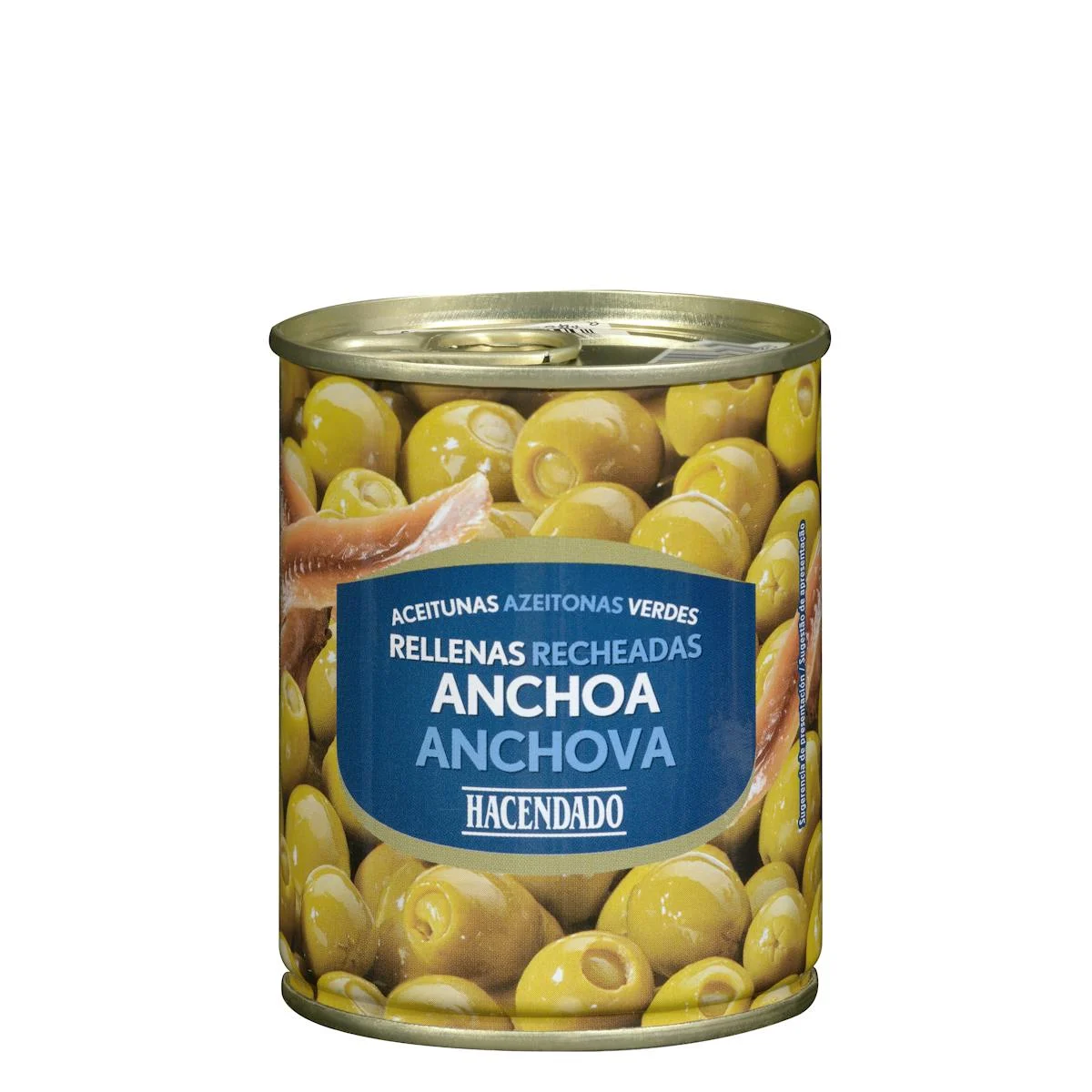 Aceitunas verdes rellenas de anchoa Hacendado