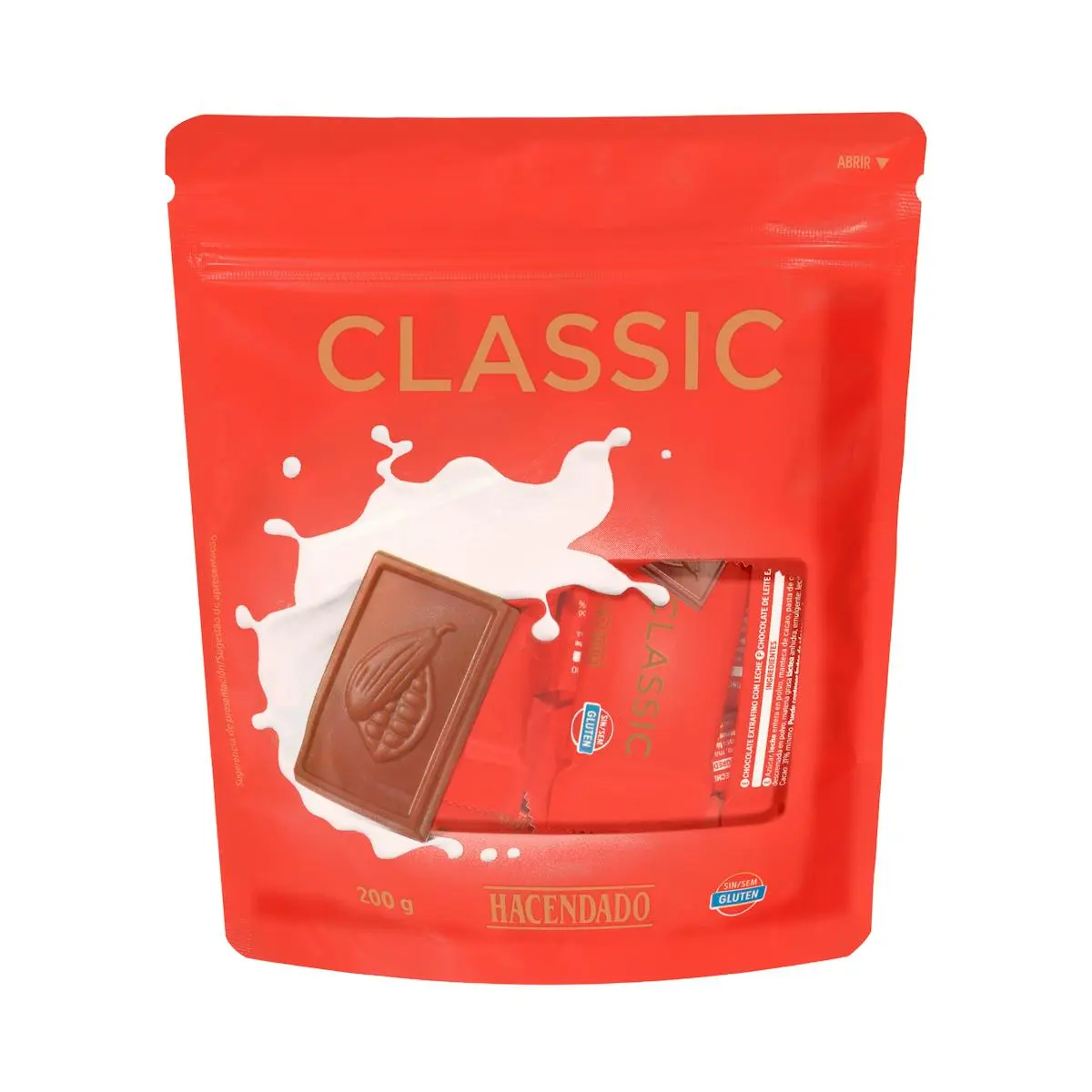 Extradünne Vollmilchschokoladenstücke classic Hacendado