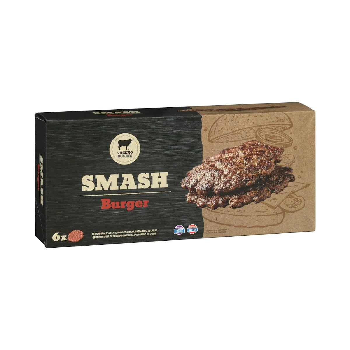 Frozen Smash beef burger